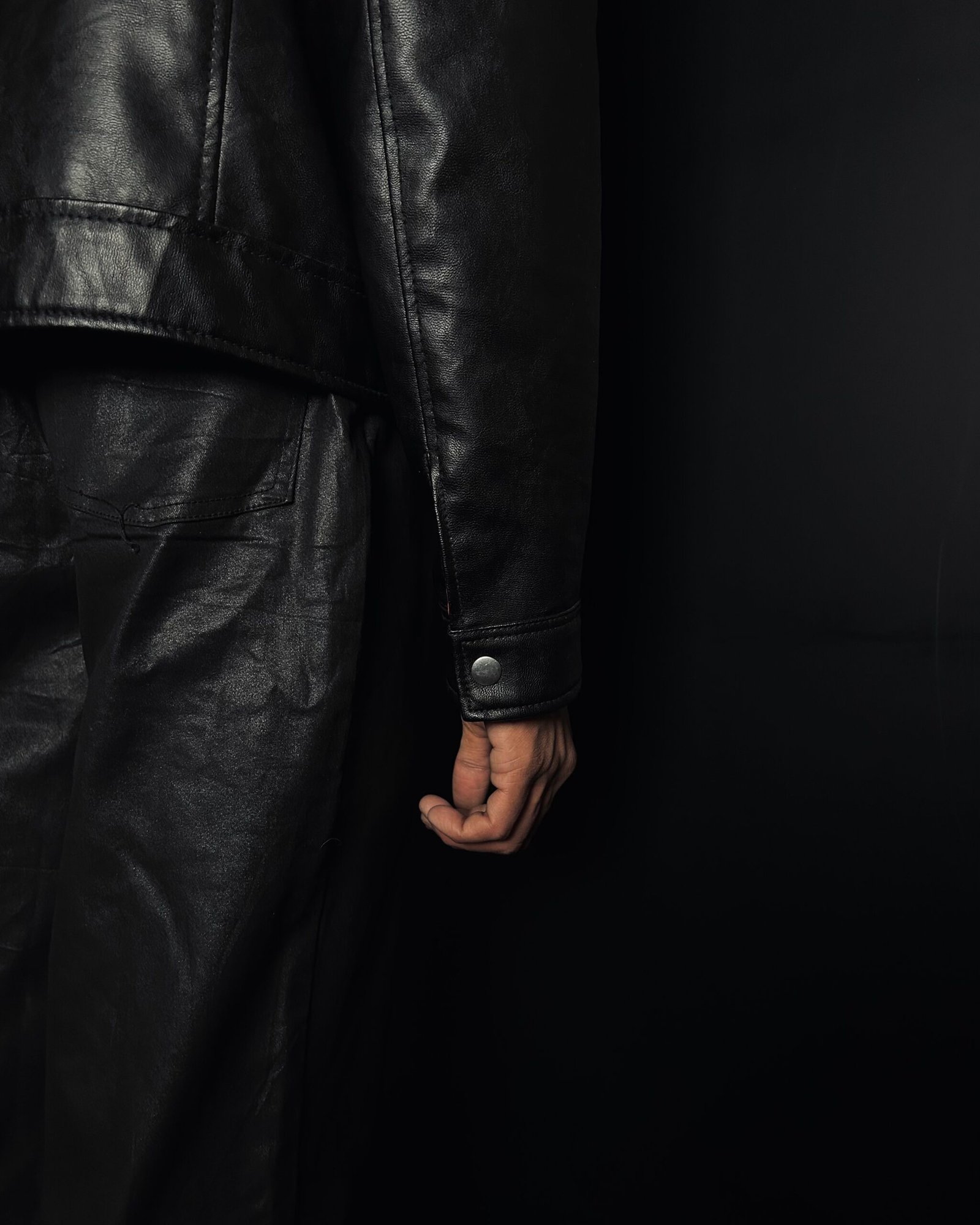 boxy fit leather jacket boxy fit leather jacket