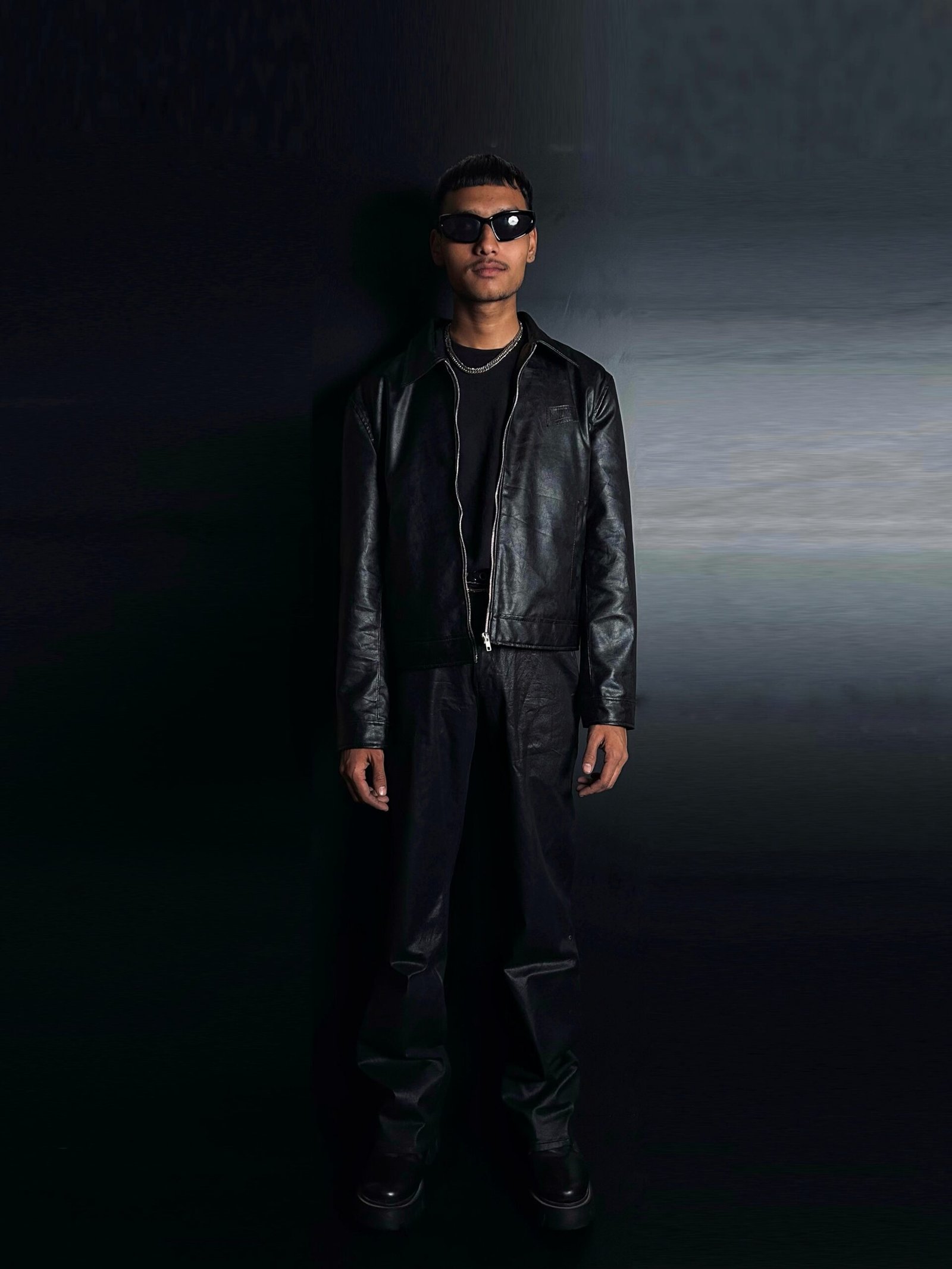 boxy fit leather jacket boxy fit leather jacket